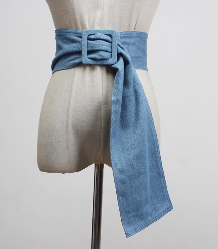 コルセットベルト レディース デニム フリル レトロ ウエストマーク デザイン スタイルアップ スカート..