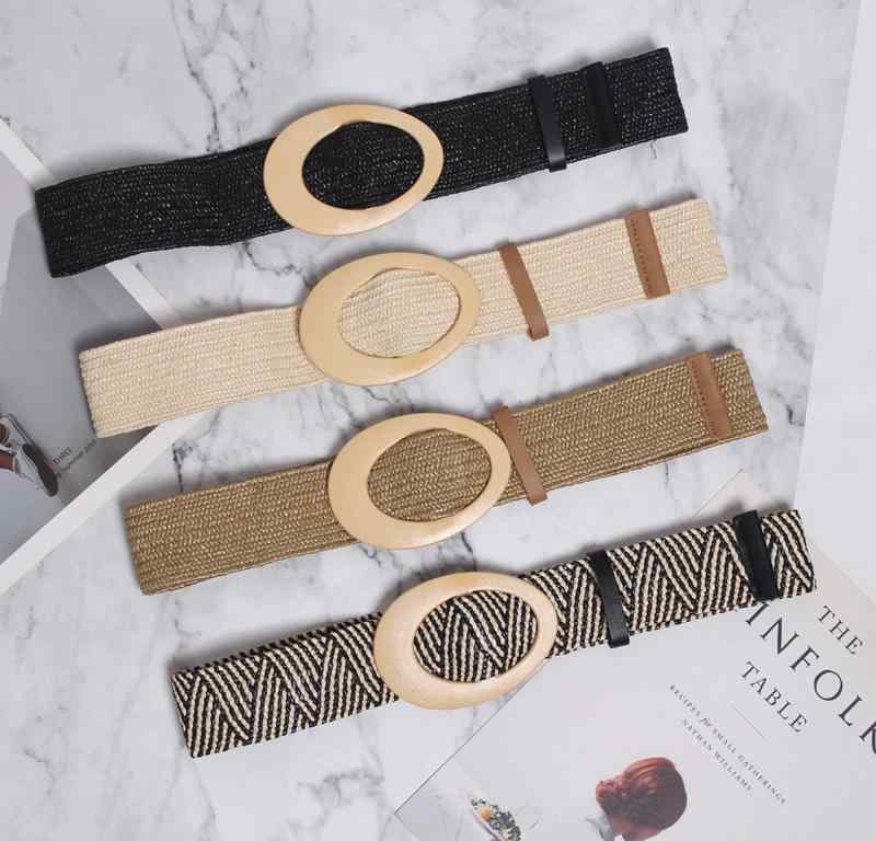 ベルト レディース レトロ カジュアル ナチュラル 麻 ロープ 編み込み ツイスト 幅広 丸環 蝋引き ワン..