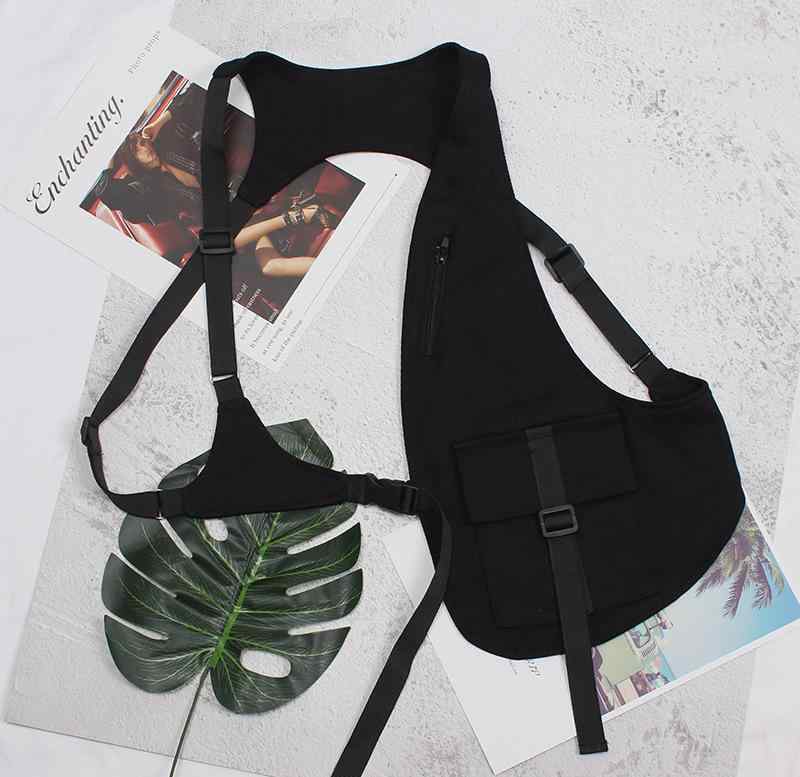 バッグ レディース 機能性 ベスト型 チェストバッグ 多機能 ボディバッグ ワンショルダー 斜め掛け ワ..