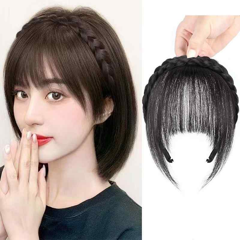 部分ウィッグ レディース 女性用 ヘアバンド一体型 カチューシャ 頭頂部カバー 白髪隠し 前髪 シースル..