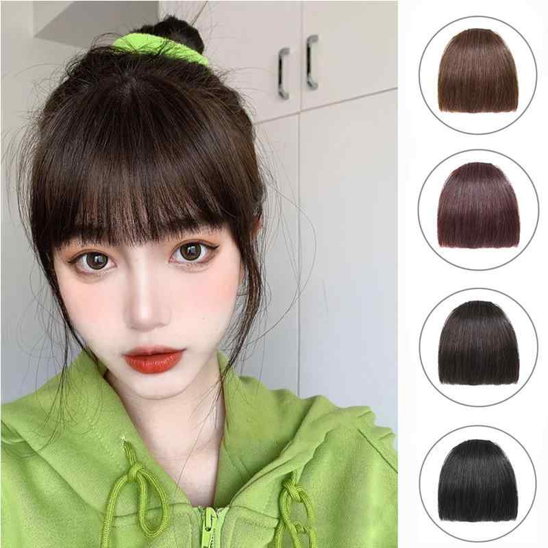 前髪ウィッグ レディース ぱっつん シースルーバングス 厚めボリューム 自然なつけ心地 境目レス 耐熱..