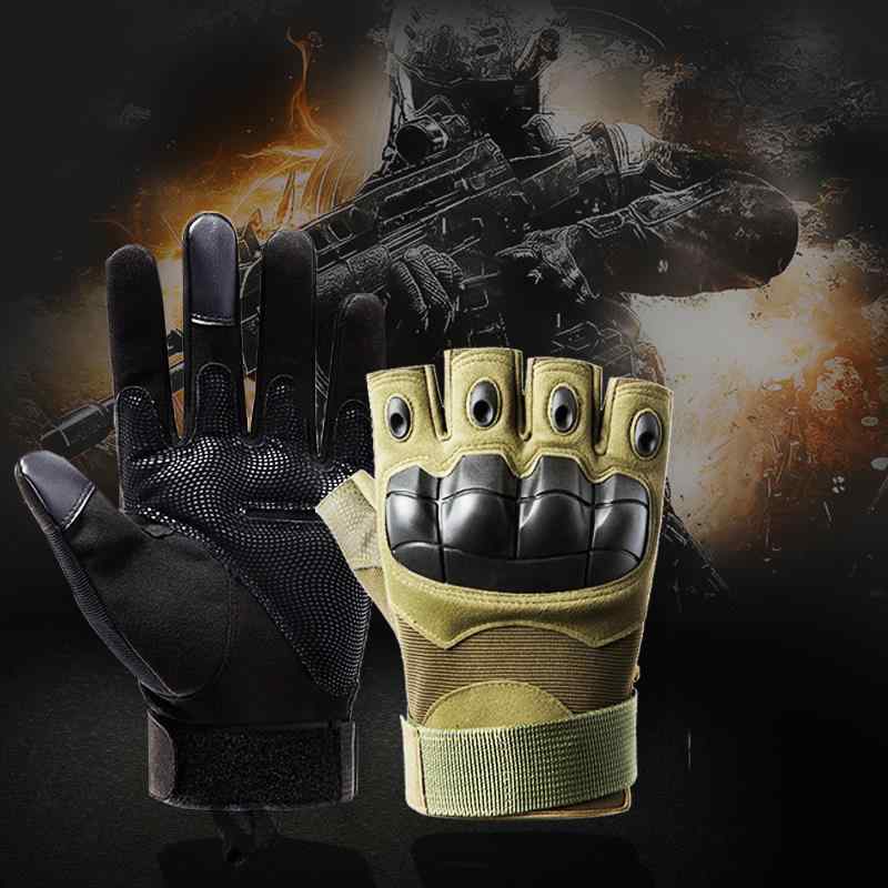 グローブ メンズ タクティカル ミリタリー 耐久性 耐摩耗 滑り止め フルフィンガー 指切り ハーフフィ..
