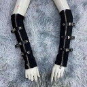 アームカバー レディース ブラック パンク系 個性的 ファスナー付き 原宿系 ストリート系 ヒップホップ ダンス ファッション 小物 ポリエステル 春夏