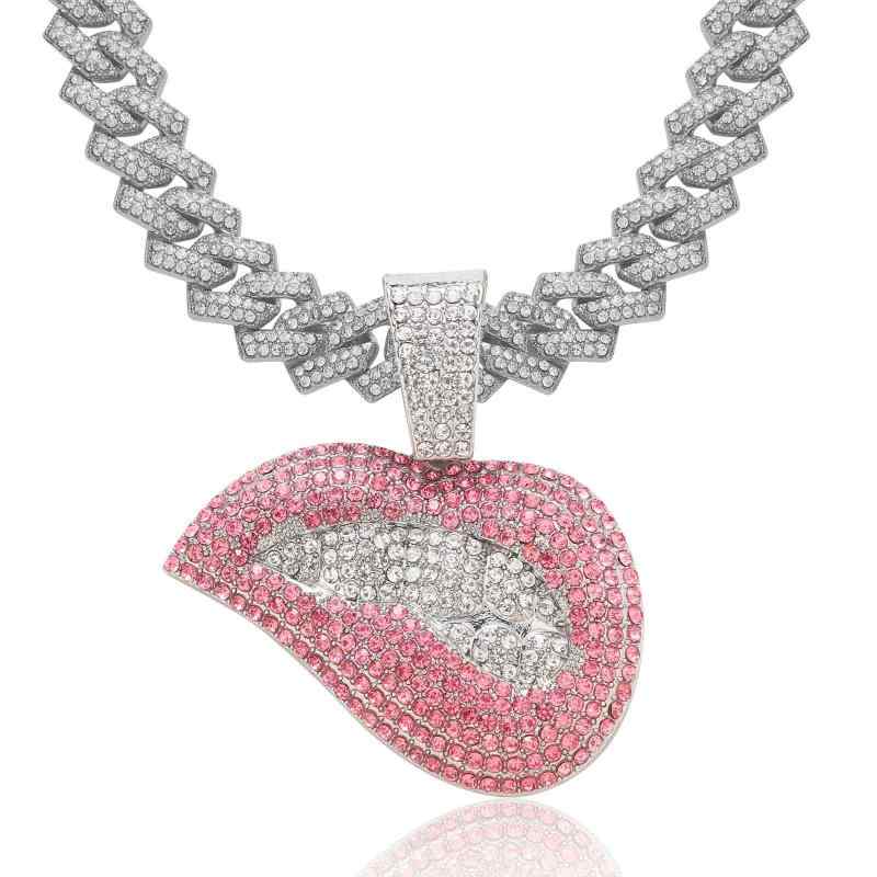 ネックレス レディース ヒップホップ ストリート 唇 リップ モチーフ ペンダント セクシー エレガント ..