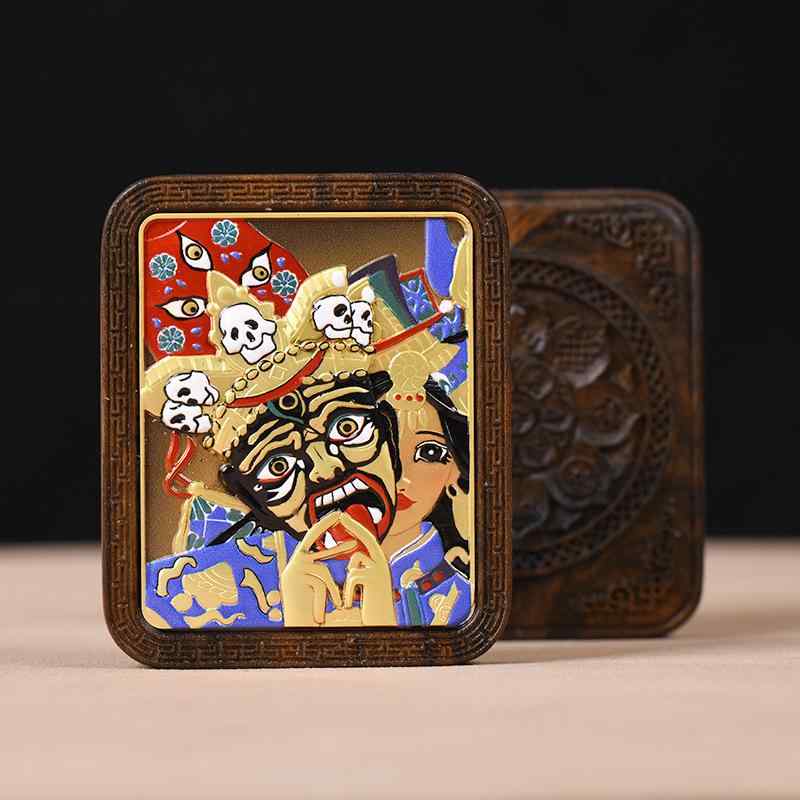 木彫り ペンダント 沈香木 彫刻 ザキラーム 前世今生 仏教 真鍮彩色 民族風 エスニック スピリチュアル..