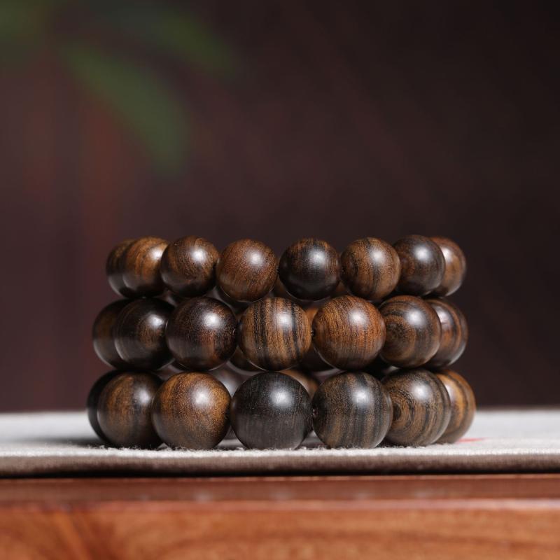 ブレスレット 男女兼用 沈香木 木製 数珠 腕輪 高級感 ハンドメイド レトロ ヴィンテージ アクセサリー ジュエリー カップル ペア
