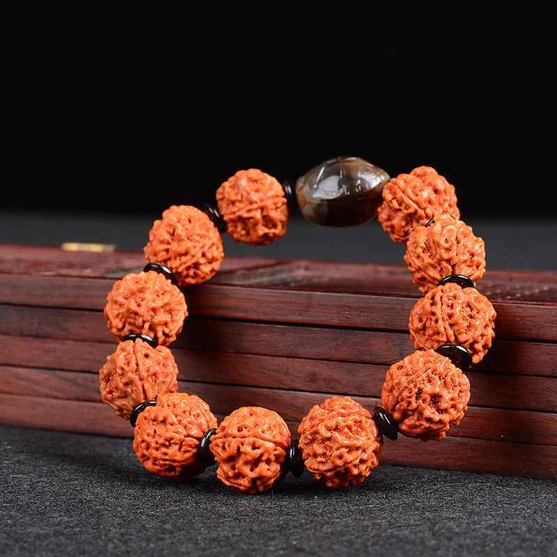 ブレスレット 男女兼用 ネパール産 五弁金剛菩提樹の実 数珠 腕輪 瞑想 お守り 開運 厄除け ファッショ..