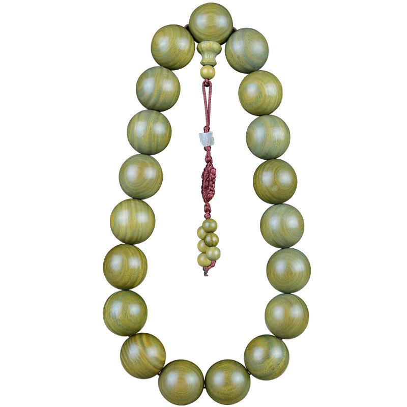 数珠 男女兼用 アルゼンチン緑檀 大羅漢珠 白檀 サンダルウッド 車用飾り バックミラー飾り カーアクセサリー コレクション 厄除け お守り 開運 念珠 ブレスレット