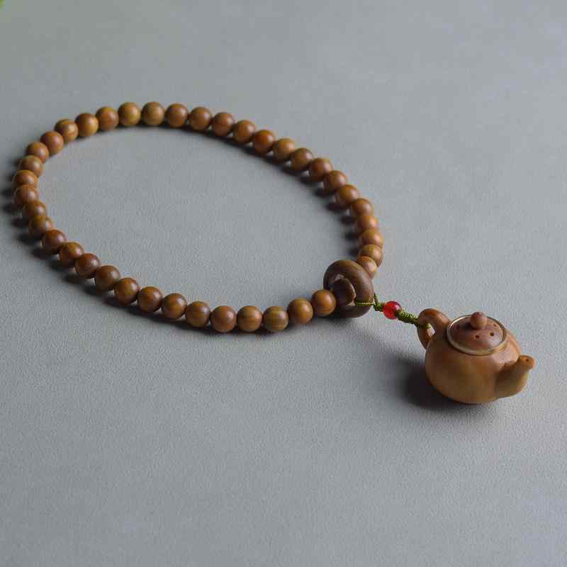 緑檀木 数珠 ブレスレット 丸珠 茶壺型 アロマディフューザー 香袋 携帯用 車用飾り レトロ 中国風 ア..