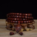 ブレスレット 男女兼用 ザンビア産 小葉紫檀 8mm 桶型ビーズ 数珠 念珠 108珠 高密度 古材 ネックレス 研磨仕上げ 木製 お守り コレクション