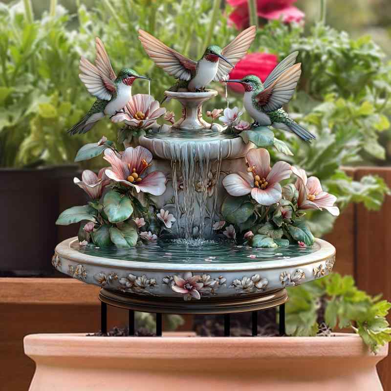 ガーデンオーナメント 3羽 ハチドリ アクリル製 挿し込みピック 庭 芝生 屋外 植木鉢 ベランダ対応 耐..