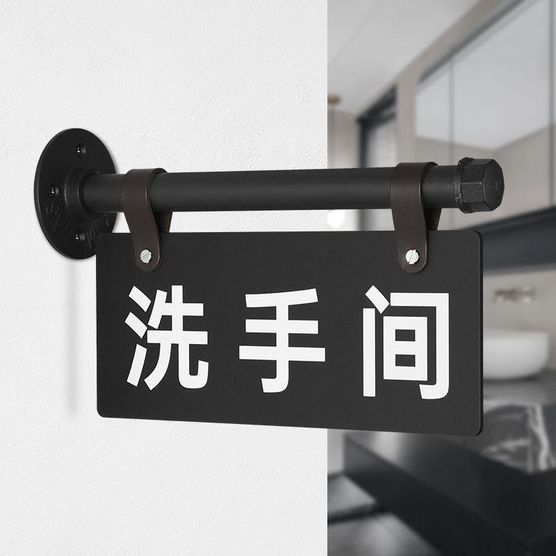 サインプレート トイレプレート 金属製 アクリル製 両面表示 壁掛け 側面取り付け 男女共用 公衆トイレ..