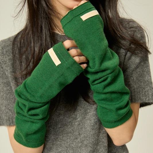 アームウォーマー ウール100% ニット ロング丈 指なし くしゅくしゅ ルーズ ゆったり 保温性 防寒 あっ..