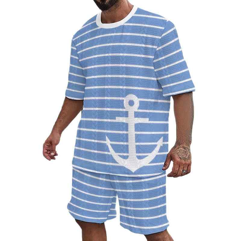 セットアップ メンズ Tシャツ 半袖 クルーネック ゆったり ショートパンツ 夏 ジャカード 機能性プリント ツイスト柄 ポリエステル混紡 スポーツカジュアル リラックスウェア