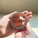 手鏡 木製 工芸品 ミニ 携帯用 両面 化粧鏡 厳選 檀木 紫檀 白檀 ウッド コンパクトミラー ギフトボックス入り プレゼント 贈り物 記念日 誕生日