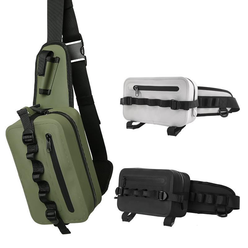釣り用バッグ フィッシング タックルバッグ 防水 気密性 TPU素材 ウエスト ボディバッグ 斜め掛け ショ..