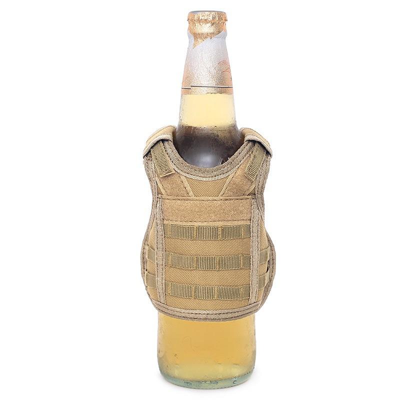 ドリンクホルダー ミニベスト ミリタリーデザイン 缶ビール ペットボトル カバー 1000Dナイロン Molle..