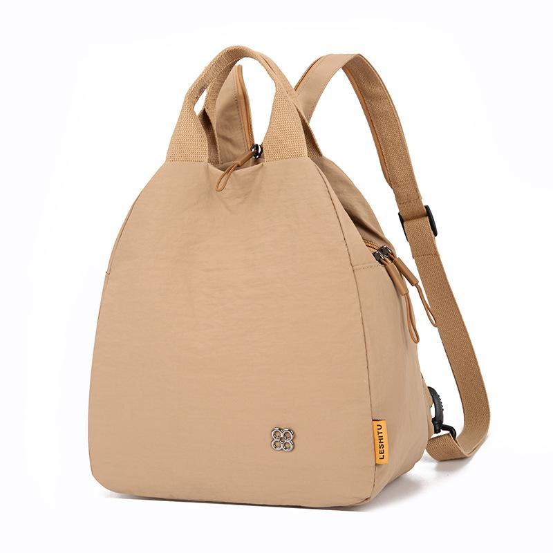 リュックサック レディース 女性用 バックパック 鞄 撥水 ナイロン 軽量 手提げ 2WAY 旅行 通勤 通学 デイリーユース カジュアル 春夏 ブラック シンプル