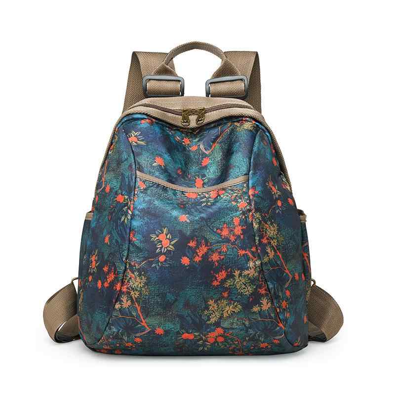 リュック レディース 女性用 大容量 おしゃれ バックパック オックスフォード生地 エスニック柄 民族風 トラベルバッグ ストリートカジュアル 普段使い 通勤 通学 春夏