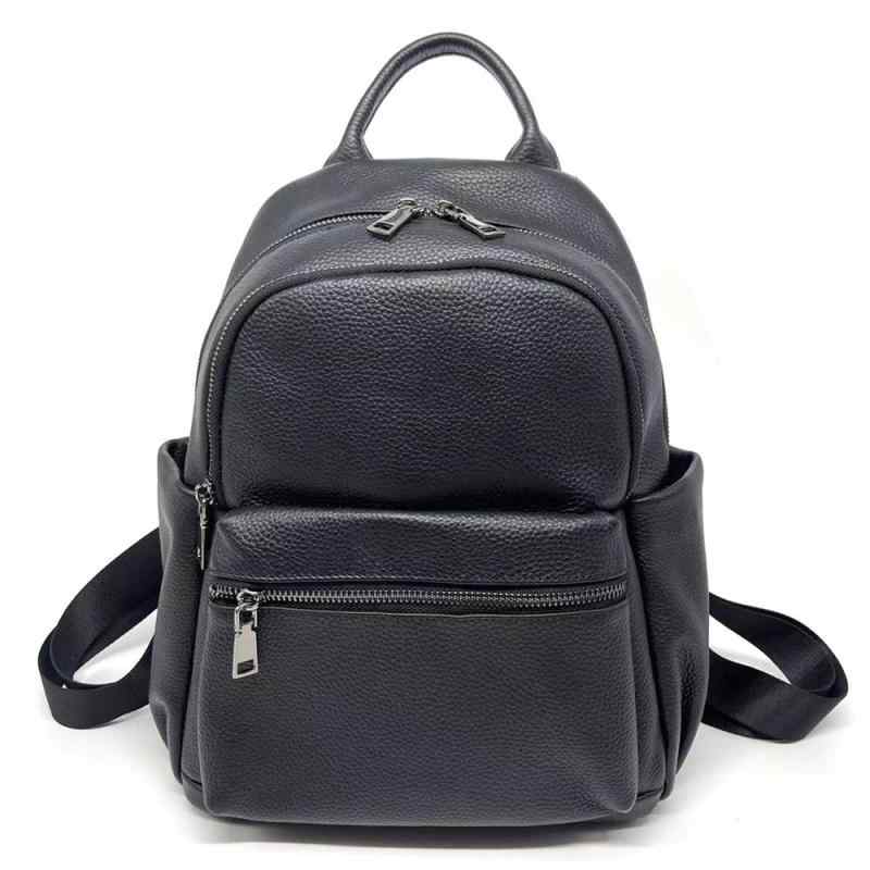 リュック レディース 本革 牛革 ブラック 大容量 バックパック 通勤 通学 デイリーユース シンプル カレッジスタイル 防犯 耐摩耗 ソフト