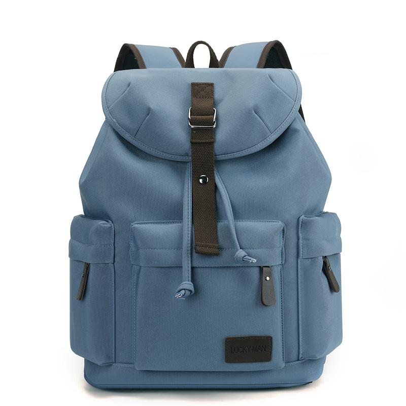 リュック 男女兼用 韓国ファッション おしゃれ 大容量 学生 スクールバッグ 通学 通勤 ビジネス カジュアル シンプル ナイロン 丈夫 バイカラー クッション入りショルダーベルト 肩負担軽減 普段使い