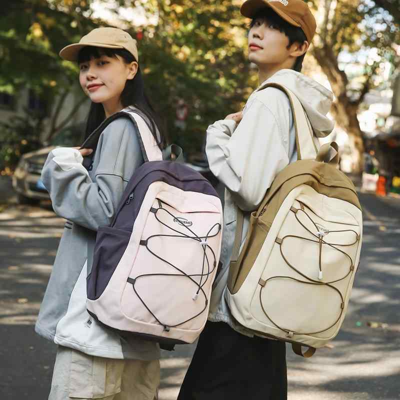 リュック メンズ 中学生 高校生 日系 シンプル スクールバッグ 大容量 通学 旅行 登山 アウトドア ナイロン 軽量 負担軽減 カジュアル