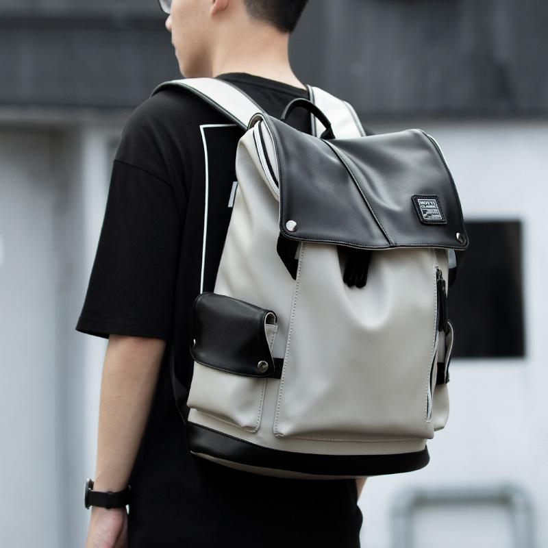 リュックサック メンズ 通学用 学生 ビジネス 大容量 防水 PC対応 15インチ カジュアル 旅行 出張 おしゃれ シンプル デイパック バックパック PVC素材