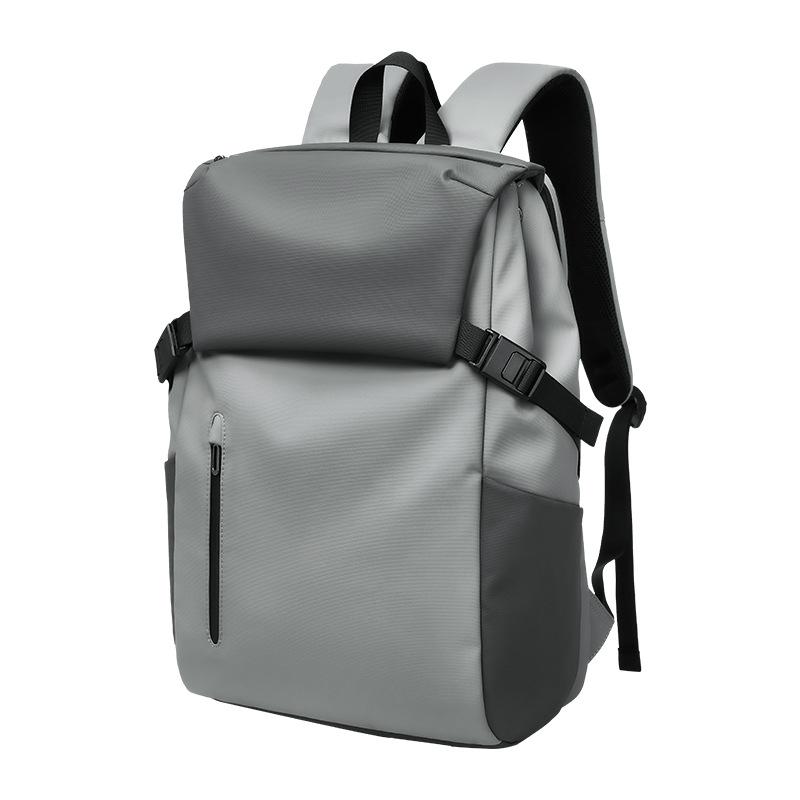 バックパック 男女兼用 大容量 カジュアル 学生用 スクール風 フラップ式 ノートPC対応 15インチ収納 ..