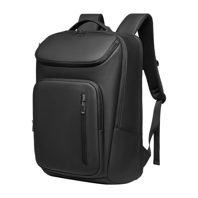 バックパック メンズ 男性用 ビジネス PC収納 大容量 多機能 防水 出張 旅行 通勤 ブラック シンプル PVC素材