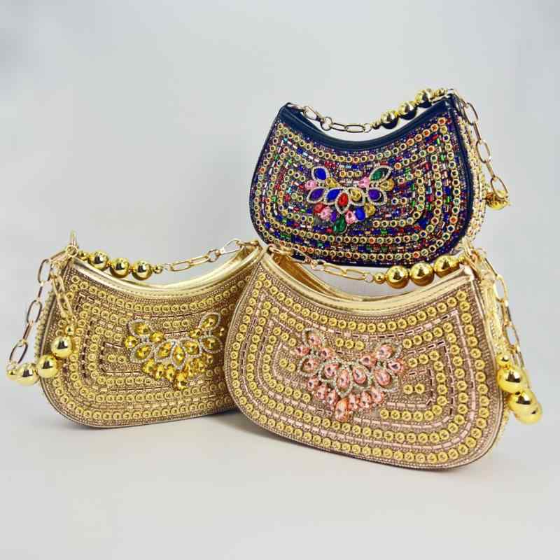 バッグ レディース イブニングバッグ パーティーバッグ ハンドバッグ クラッチバッグ ラインストーン 高級感 スクエア型 チェーン付き 合皮 ブラック ゴールド ローズゴールド 結婚式 フォーマル オケージョン