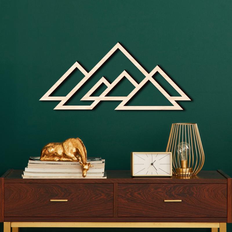 ウォールデコレーション 立体 木製 透かし彫り ライン 丘 壁掛け インテリア 背景 壁面装飾 モダン シンプル シナノキ メープル ウォールナット ブラック 木目調