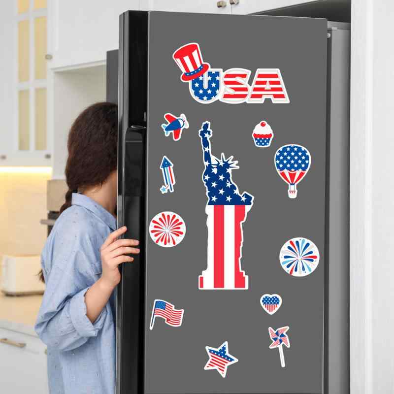 マグネット アメリカ独立記念日 イベント 冷蔵庫 車用 装飾 デコレーション キャラクターデザイン 防水..