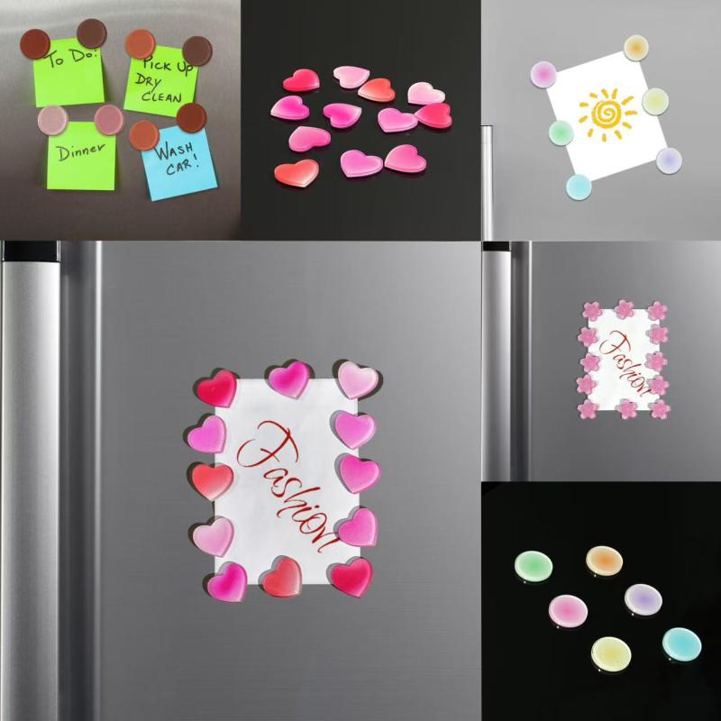 冷蔵庫マグネット アクリル製 北欧風 おしゃれ かわいい インテリア キッチン雑貨 丸型 ハート 桜 グラ..