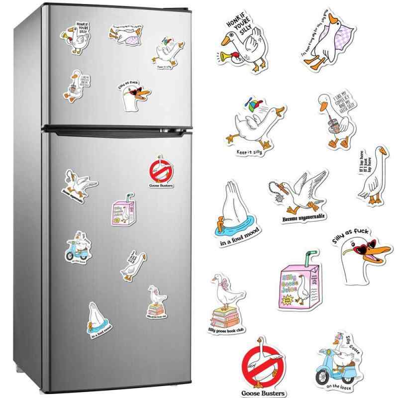マグネット ユニーク おもしろ アヒル ガチョウ 冷蔵庫用 カーアクセサリー PVC ソフトマグネット 自動..