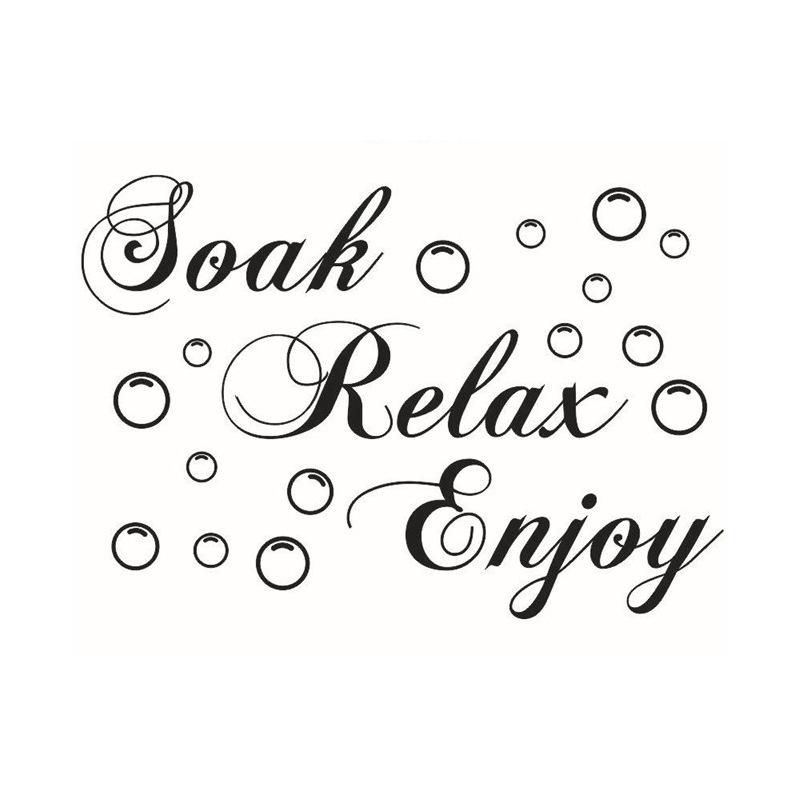 ウォールステッカー 泡 英文 リラックスメッセージ 壁飾り DIY 大判 防水 PVC 貼るだけ簡単 バスルーム..