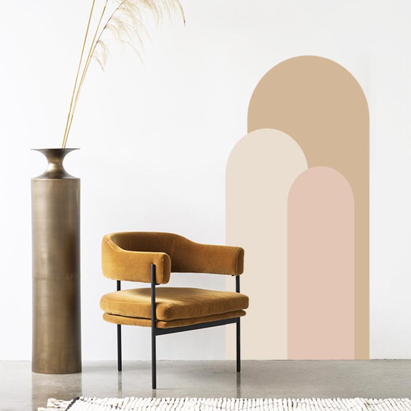 ウォールステッカー ボーホー スタイル アーチ 幾何学模様 アート PVC素材 防水 防湿 防汚 防カビ リビ..