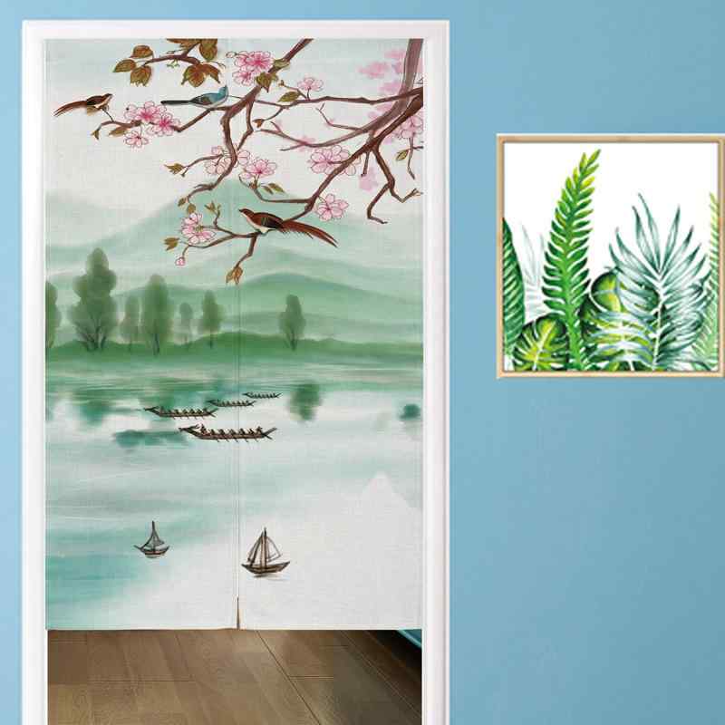 暖簾 家庭用 和風 装飾 マグネット式 間仕切り 遮光 目隠し 風水 ポリエステル製 ショート丈 ダイニン..