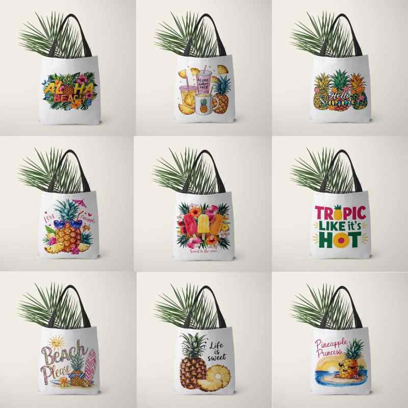 ポーチ パイナップル柄 トロピカル 南国風 夏 学生用 コスメポーチ 化粧ポーチ ペンケース 筆箱 大容量..