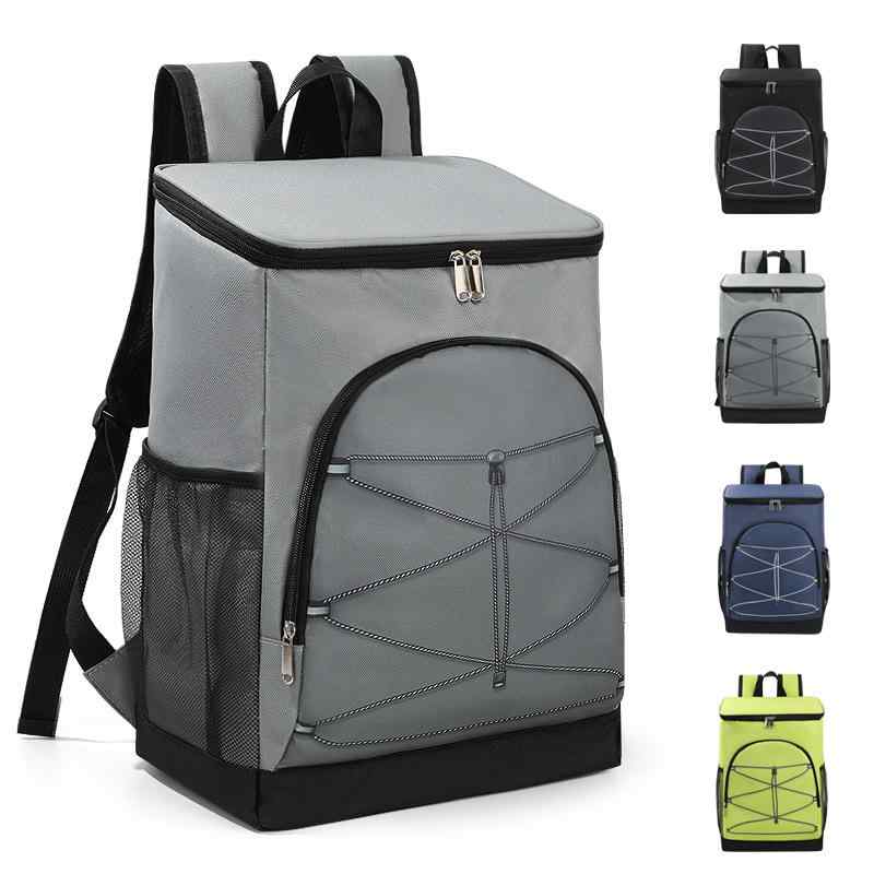 楽天花りぼんリュック 大容量 撥水 登山 アウトドア 旅行 保冷バッグ 保温 収納 クーラーバックパック オックスフォード生地 黒 紺 グレー（x2）