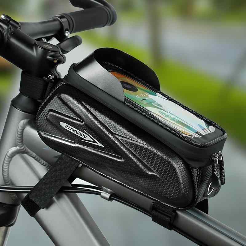 自転車バッグ 防水 スマートフォン収納 トップチューブ用 フレーム用 ハンドルバー用 サイクリング ロ..