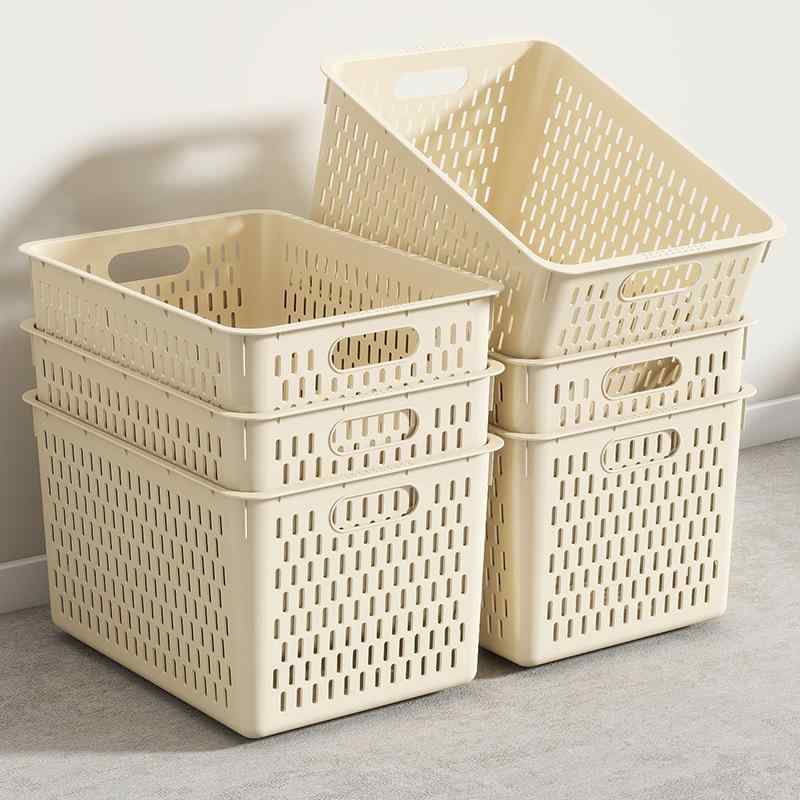 楽天花りぼん収納ボックス プラスチック製 無蓋 オープンタイプ 家庭用 雑貨 小物 お菓子 おもちゃ 本 下着 文具 薬 リモコン ケーブル デスク 卓上 寝室 書斎 リビング 整理整頓 ストッカー シンプル