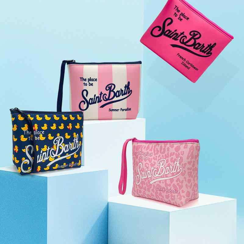 化粧ポーチ コスメポーチ 男女兼用 大容量 防水 耐摩耗 携帯用 スクエア型 ストライプ柄 ウェットスー..