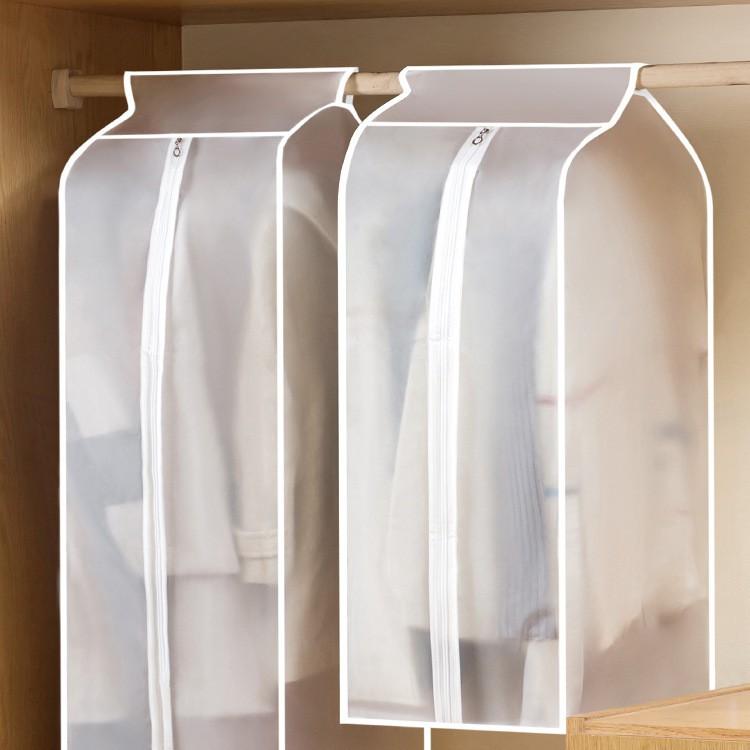 衣類カバー 吊り下げ式 立体型 透明 防塵 大容量 コート 洋服 マチ付き ホコリよけ クローゼット収納 衣替え 家庭用 ビニール