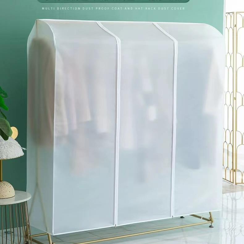 洋服カバー 立体 PEVA素材 防塵 防水 防湿 ウォッシャブル 半透明 クローゼット収納 コート スーツ ワンピース 大容量 ポールハンガー 寝室収納 シンプ...
