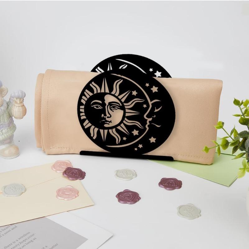 ナプキンスタンド 月と太陽 ムーン＆サン メタル製 アイアン ブラック レストラン ダイニング キッチン..