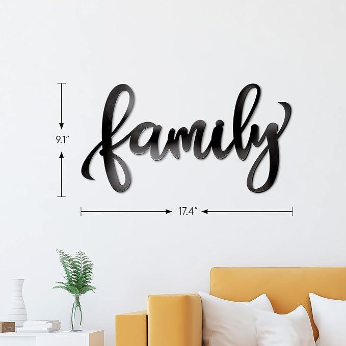 壁飾り ウォールデコレーション 金属製 壁掛け アルファベット ファミリー インテリア リビング 玄関 ..