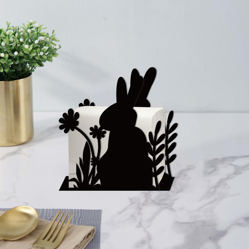 ナプキンスタンド 卓上 縦置き アイアン製 ブラック 金属製 シンプル モダン インテリア おしゃれ キッ..