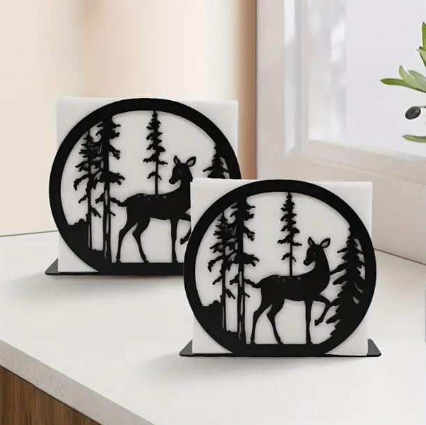 ナプキンスタンド キッチン アイアン製 モダン 卓上 ペーパーナプキンホルダー ダイニング レストラン ..