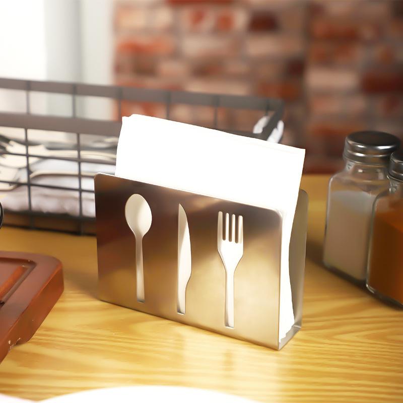 ティッシュケース ナプキンスタンド ステンレス製 卓上 食卓用 レストラン ホテル 業務用 立て型 ペー..