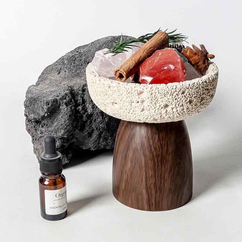 アロマディフューザー 火山石 セメント アロマストーン カップ ノンアルコール 無火 芳香器 空間演出 ..